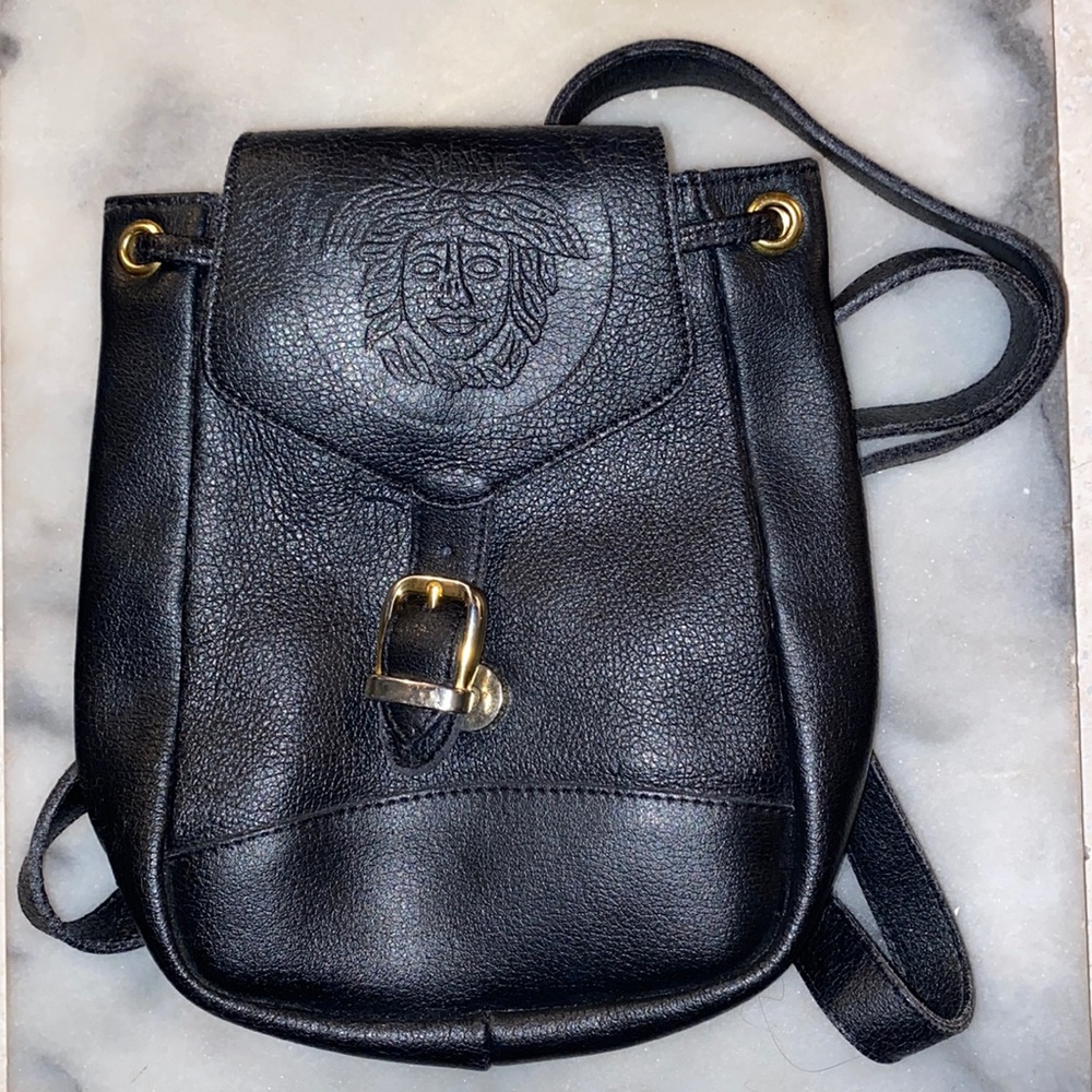 Authentic Vintage Mini Versace Medusa Backpack Clueless Y2K bag  Vanity